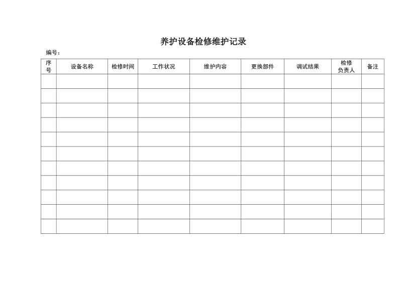 10.餐饮单位养护设备检修维护记录.doc_第2页