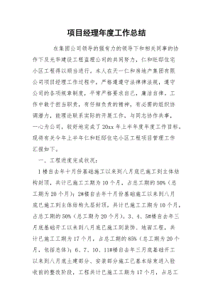 项目经理年度工作总结.docx