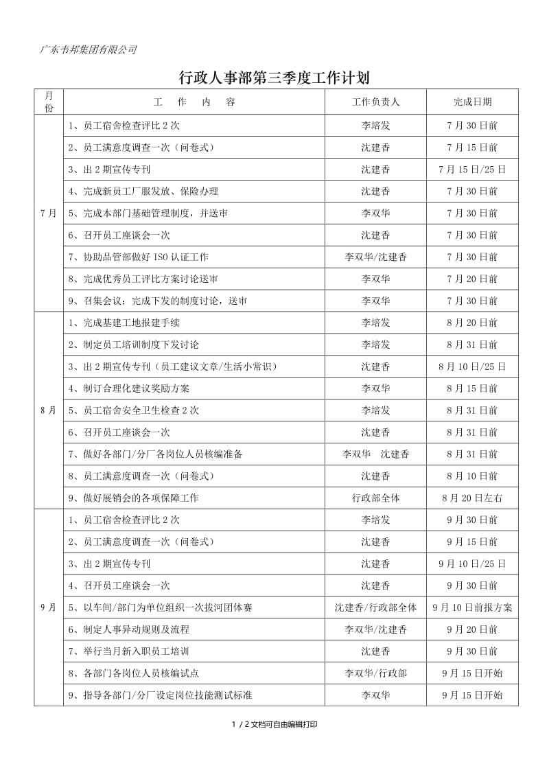 第三季度工作计划.doc_第1页