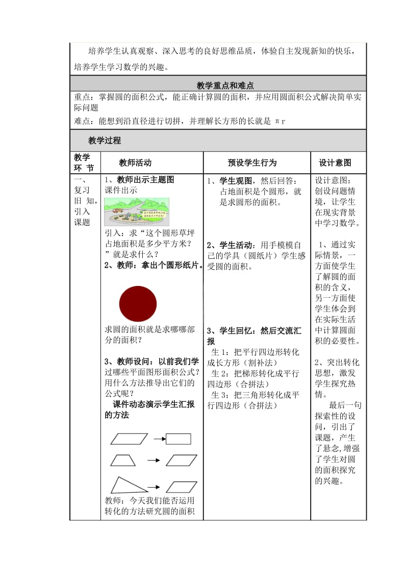 北师大版：圆的面积教学设计与反思doc.pdf_第2页