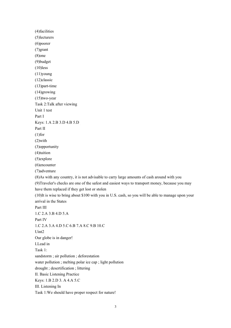 新视野大学英语视听说教程 -单元.doc_第3页