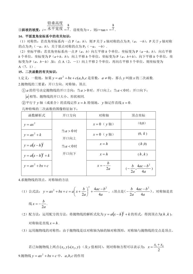 初中数学常用公式和定理大全57049.doc_第3页