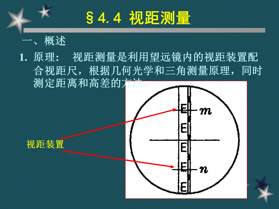 06视距测量及三角高程测量ppt课件.ppt_第1页