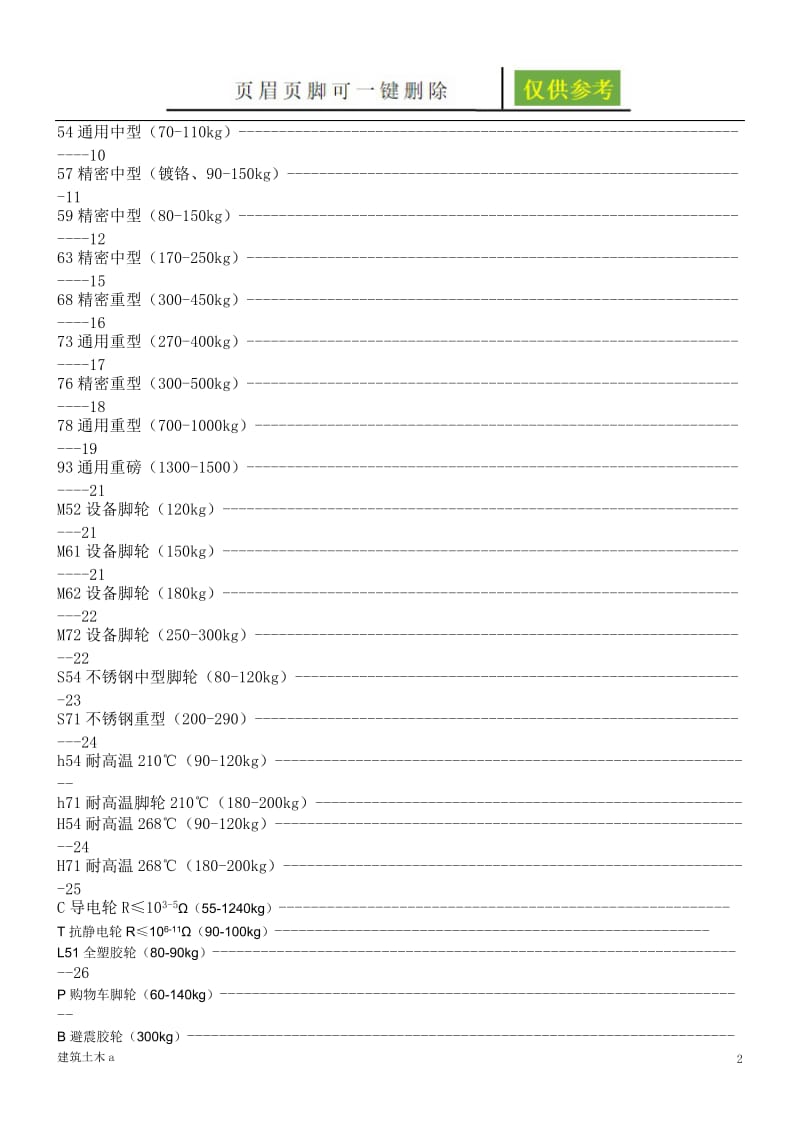 工业脚轮规格[建筑B类].doc_第3页