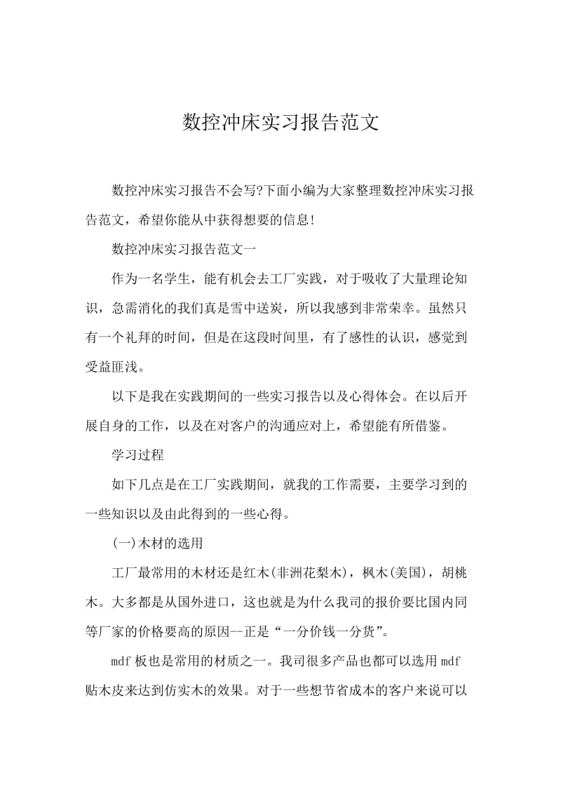 数控冲床实习报告范文.docx_第1页