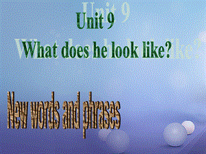 （水滴系列）七年级英语下册 Unit 9 What does he look like（第1课时）New words and phrases课件 （新版）人教新目标版[共28页].ppt