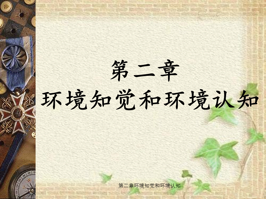 第二章环境知觉和环境认知.ppt_第1页