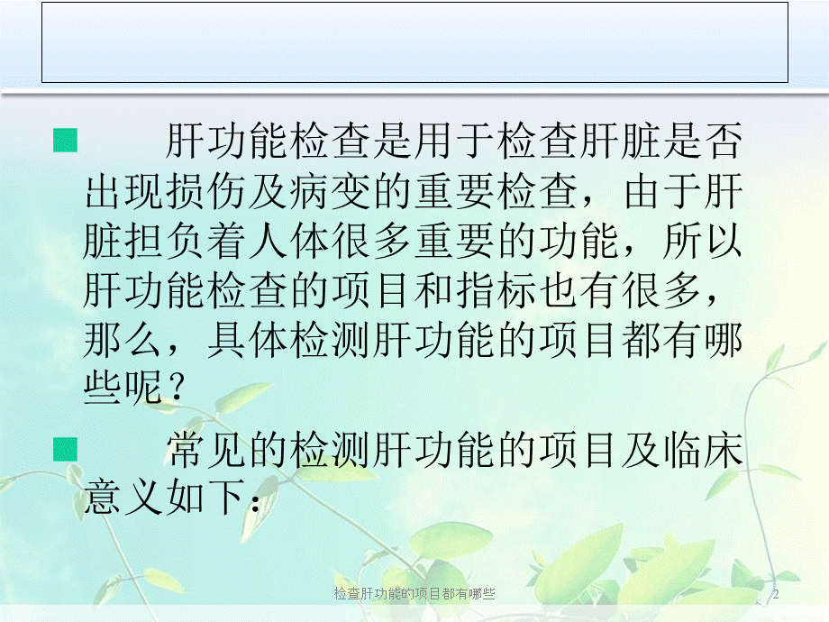 检查肝功能的项目都有哪些课件.ppt_第2页