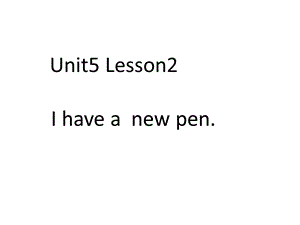 三年级上册英语课件Unit5Lesson2IHaveanewpen1鲁科五四学制三起.ppt