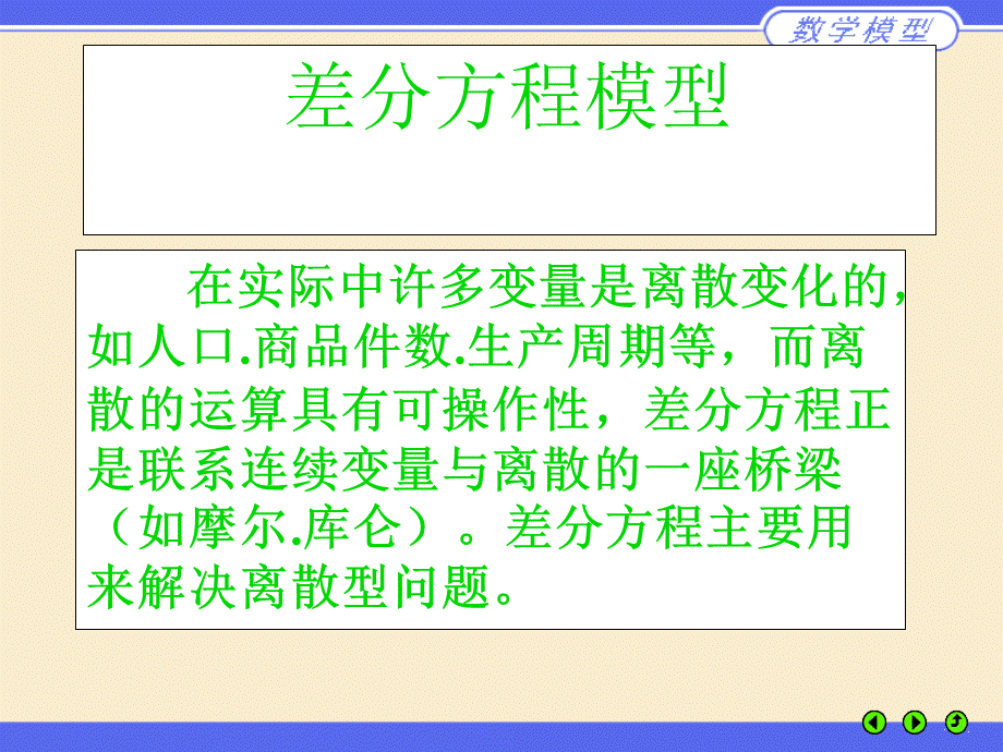 数学建模差分方程.ppt_第1页