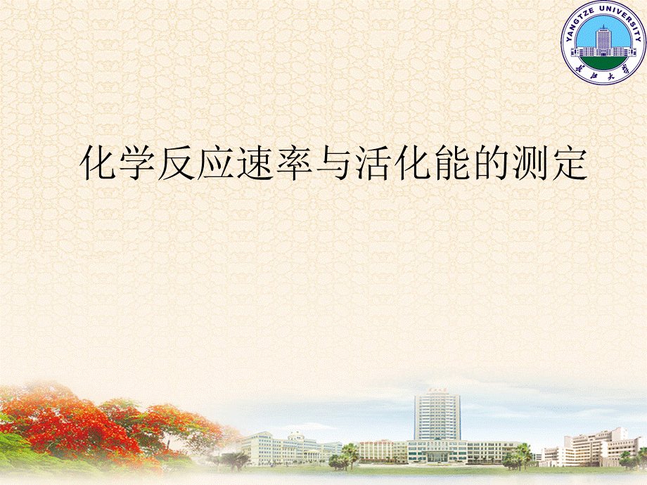 化学反应速率和活化能的测定.ppt_第1页