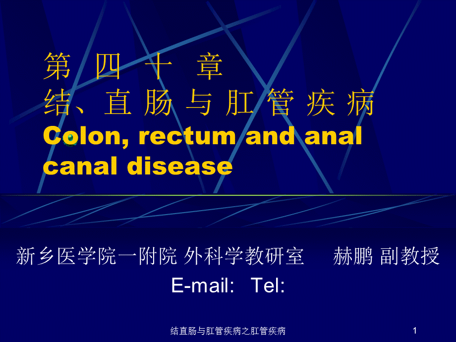 结直肠与肛管疾病之肛管疾病课件.ppt_第1页