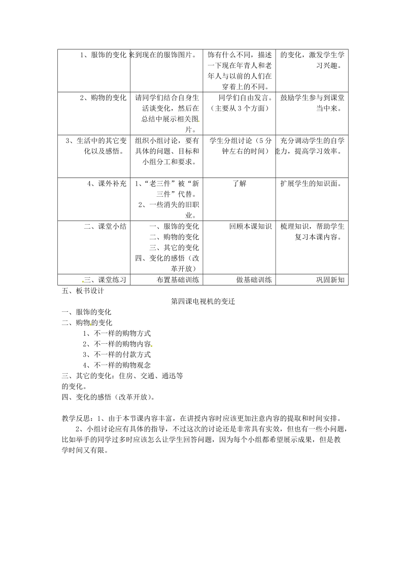 安徽省亳州市风华中学七年级政治《电视机的变迁》教学设计 人民版.doc_第2页