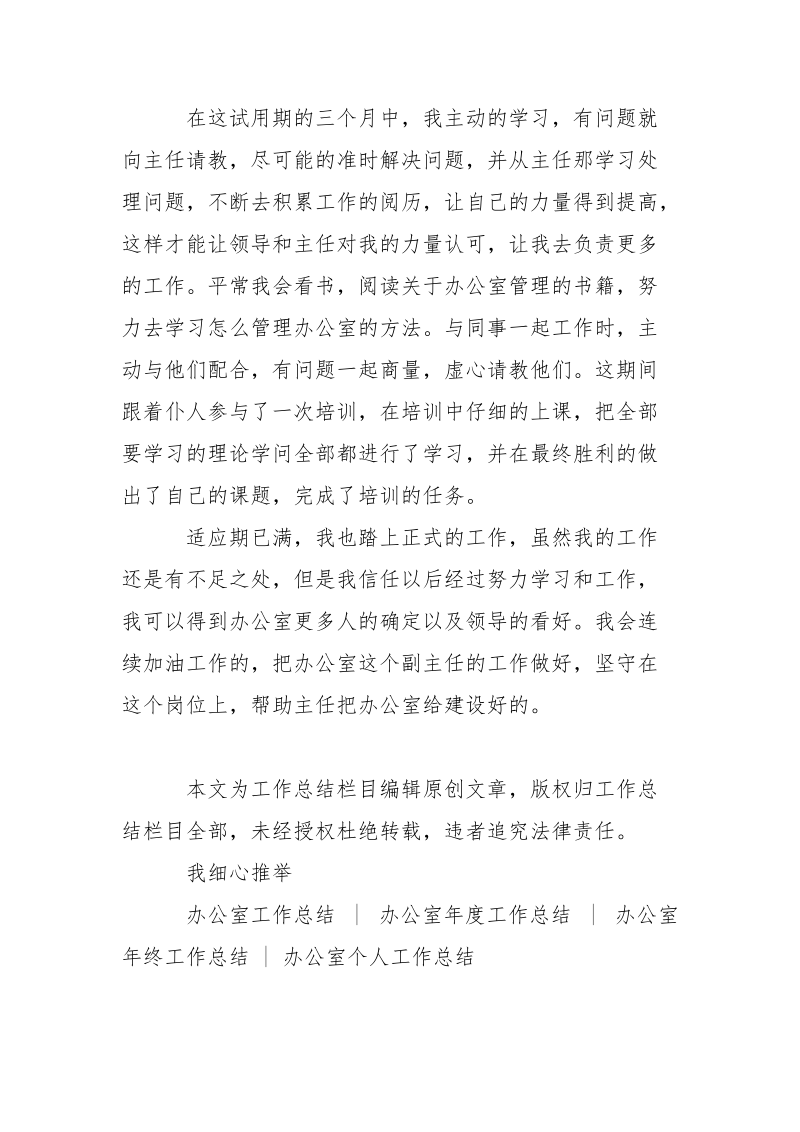 办公室副主任试用期满总结-个人总结.docx_第2页