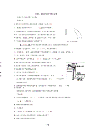 湖北省浠水县高中物理第十六章动量守恒定律1实验：验证动量守恒定律试题(无答案)新人教版选修3-5.docx