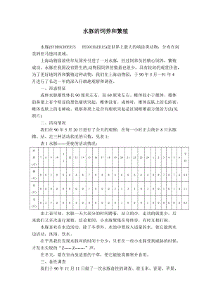 水豚的饲养和繁殖.doc