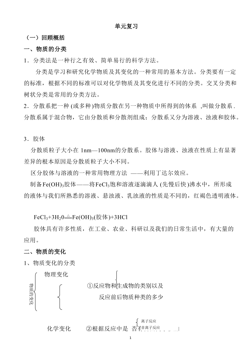 第二章化学物质及其变化复习带答案.doc_第1页