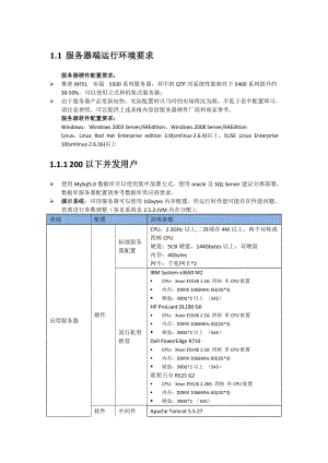 服务器端运行环境要求.docx