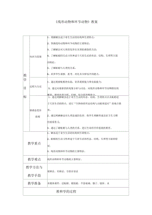 《线形动物和环节动物》教案1.docx