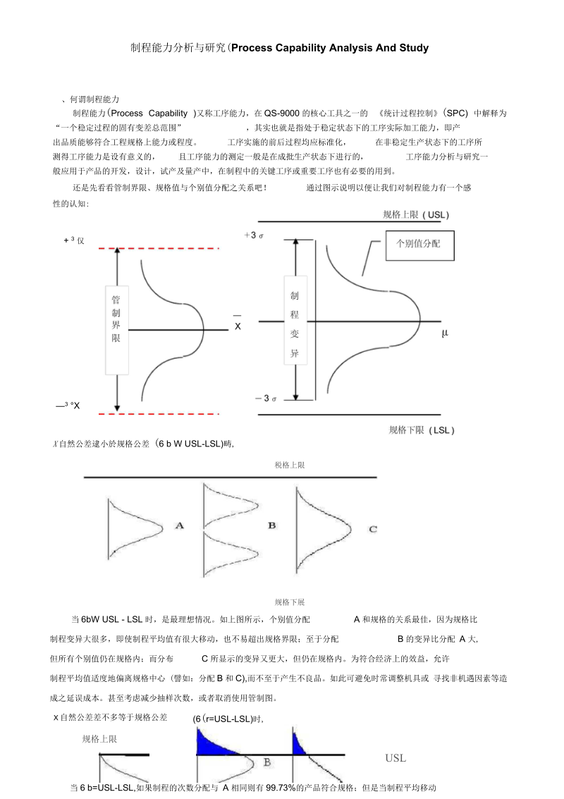 制程能力分析与研究ProcessCapabilityAnalysisAndStudy.docx_第1页