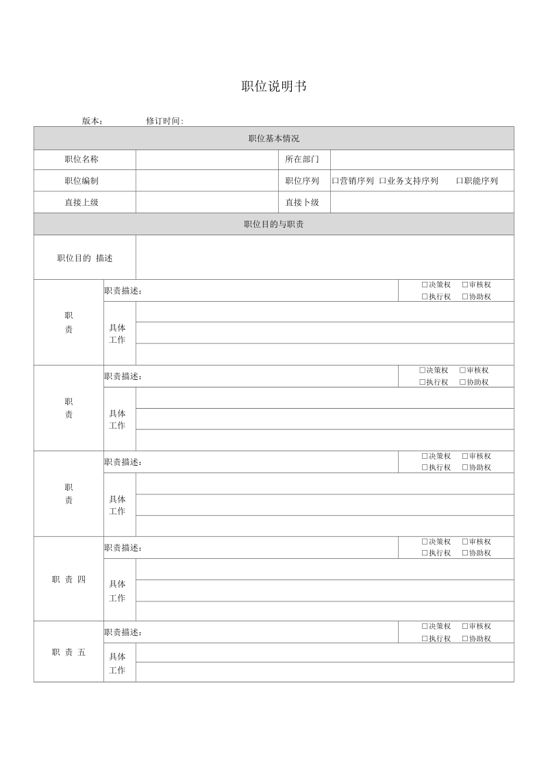 职位说明书模板(二).docx_第1页