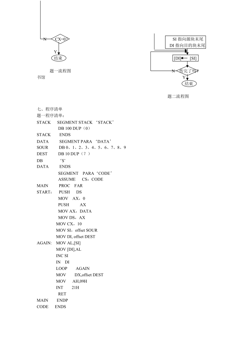 汇编语言程序设计实验报告二（分支循环程序实验）.doc_第2页