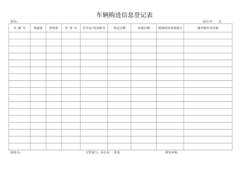 车辆信息登记及管理表.doc_第1页