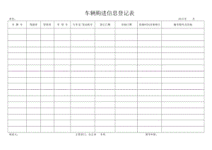 车辆信息登记及管理表.doc