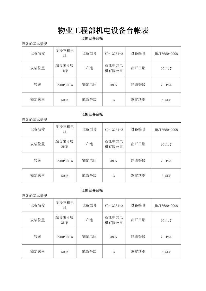 物业工程部机电设备台帐表.doc_第3页