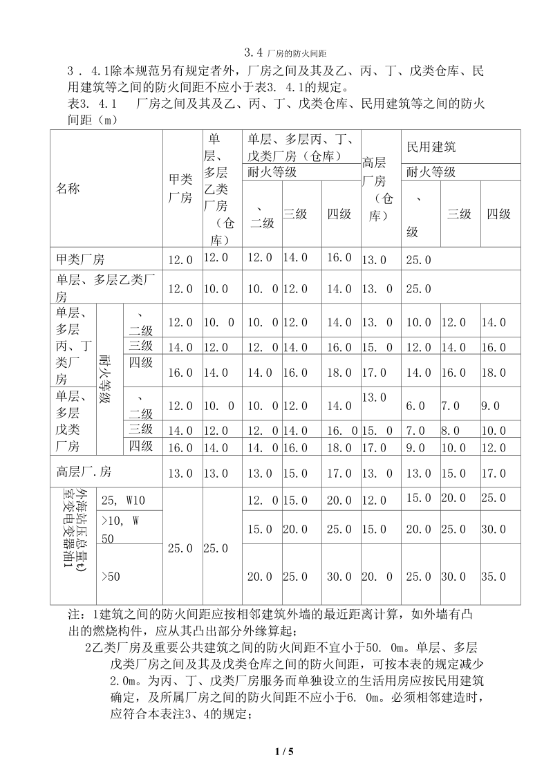 建筑防火设计规范-防火间距.docx_第1页