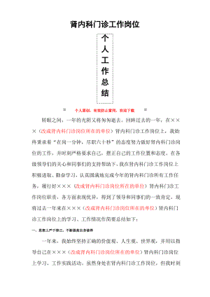 肾内科门诊最新个人年度总结范文.pdf