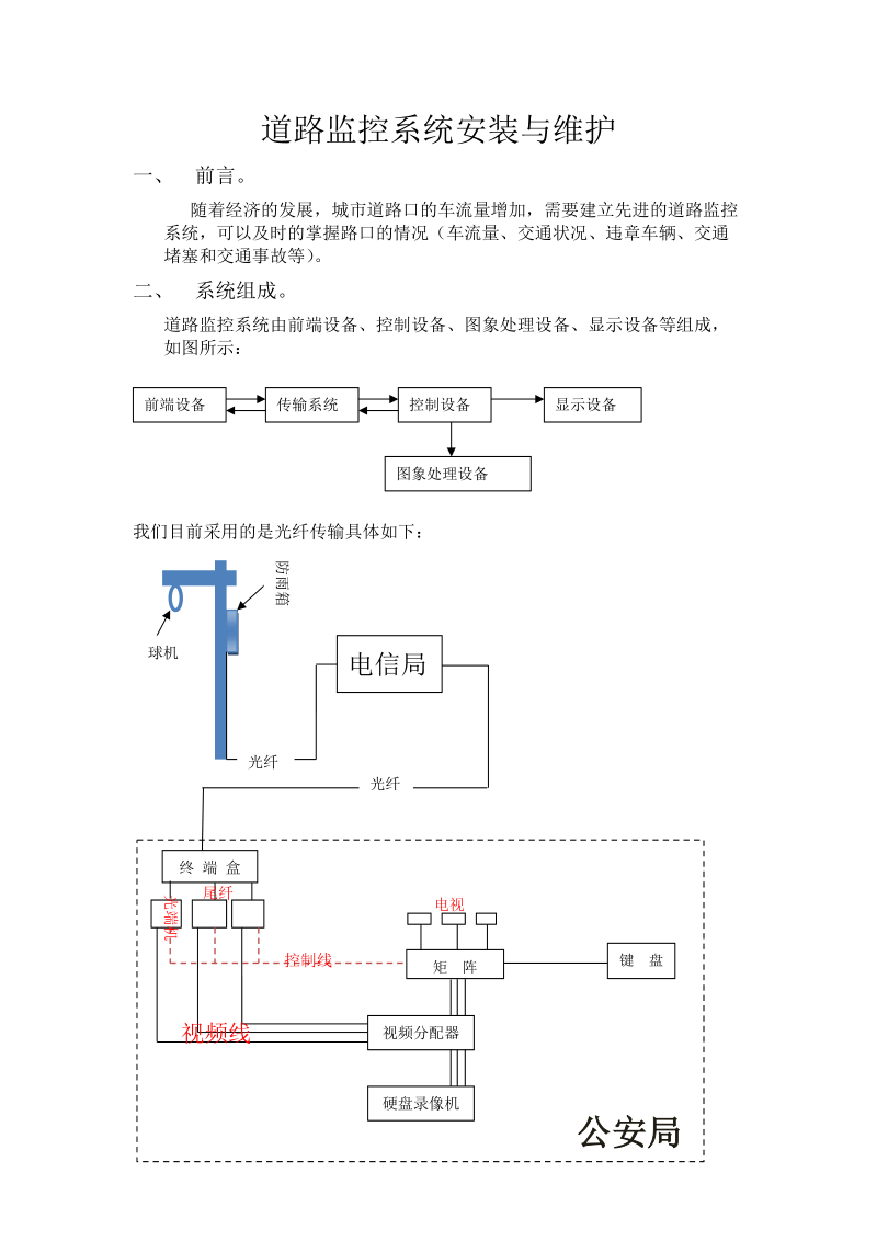 道路监控系统安装与维护.doc_第1页