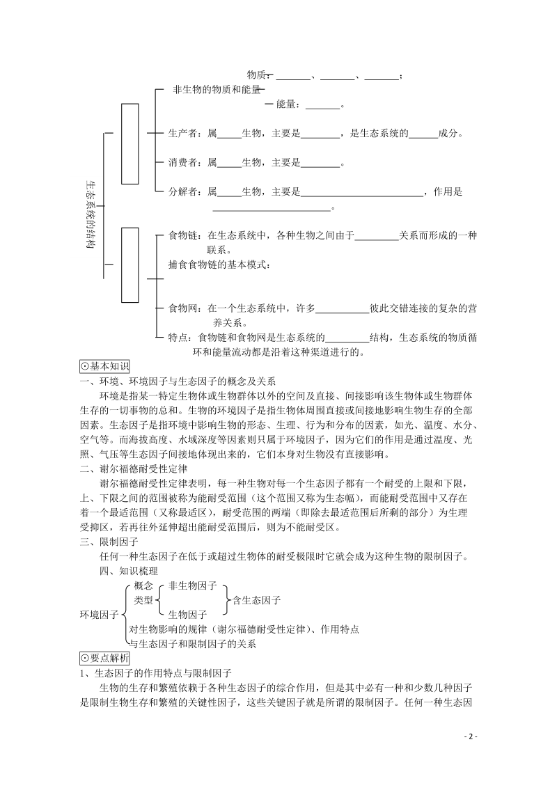 高中生物《生态环境和生物圈》学案7 苏教版必修3.doc_第2页