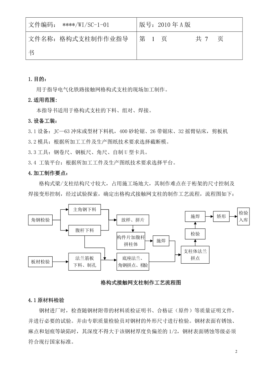 格构式支柱制作作业指导书.doc_第2页