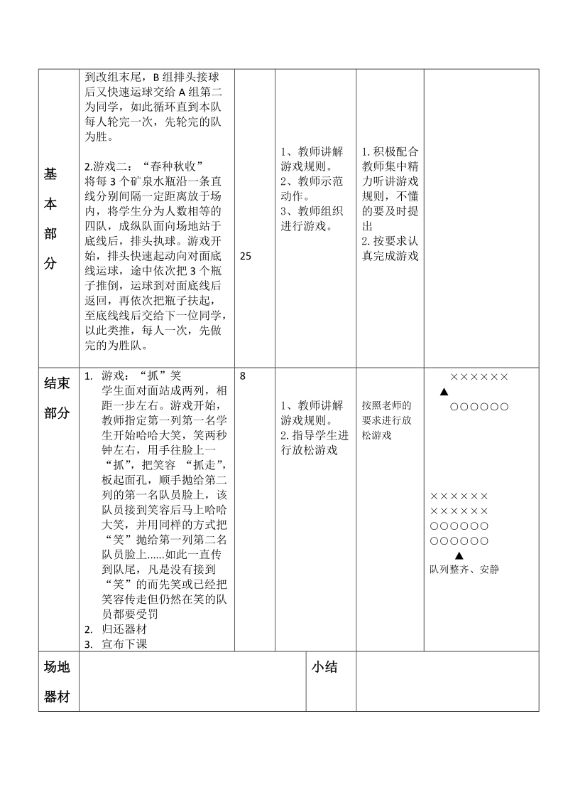 中学体育篮球游戏教案.doc_第2页