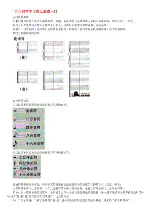 少儿钢琴学习的五线谱入门.doc