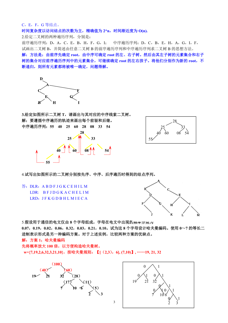 树和二叉树练习题答案.doc_第3页