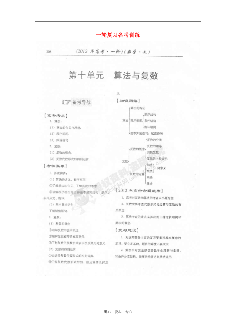 山东省潍坊市2012高考数学一轮复习 备考训练 10.1 算法与程序框图学案 文（扫描版） 新人教版.doc_第1页