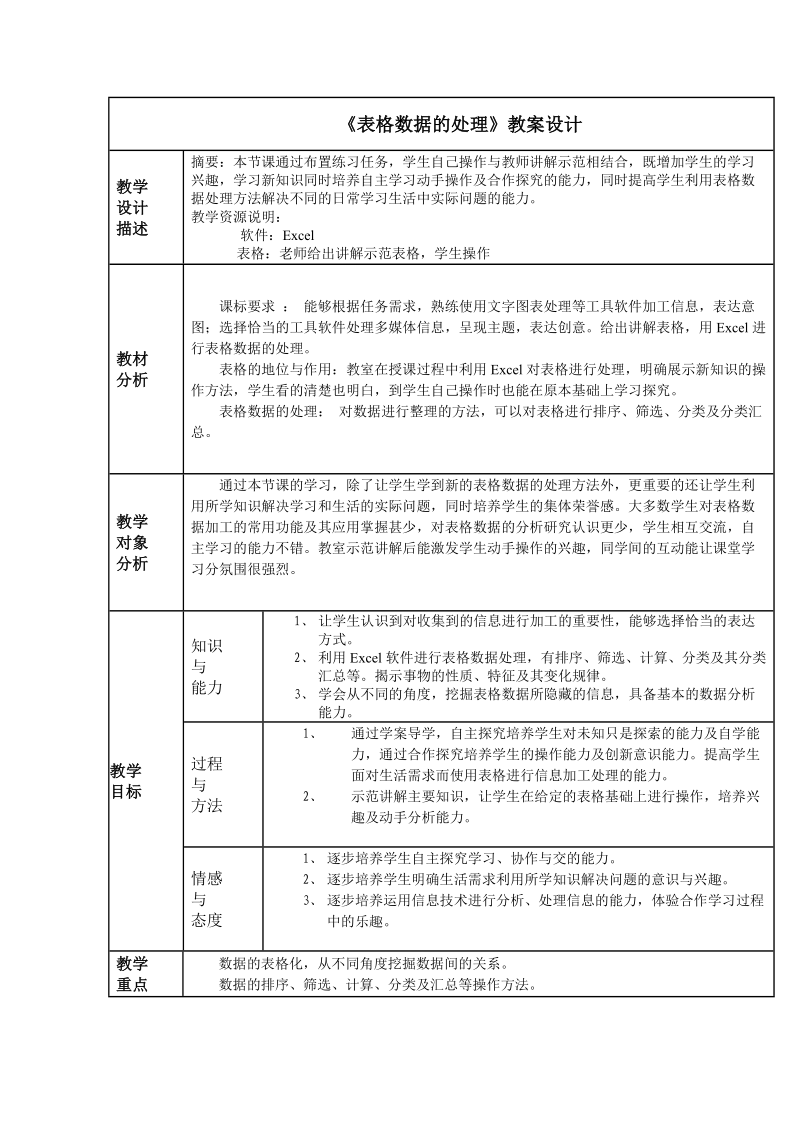 表格数据的处理的教案.doc_第2页