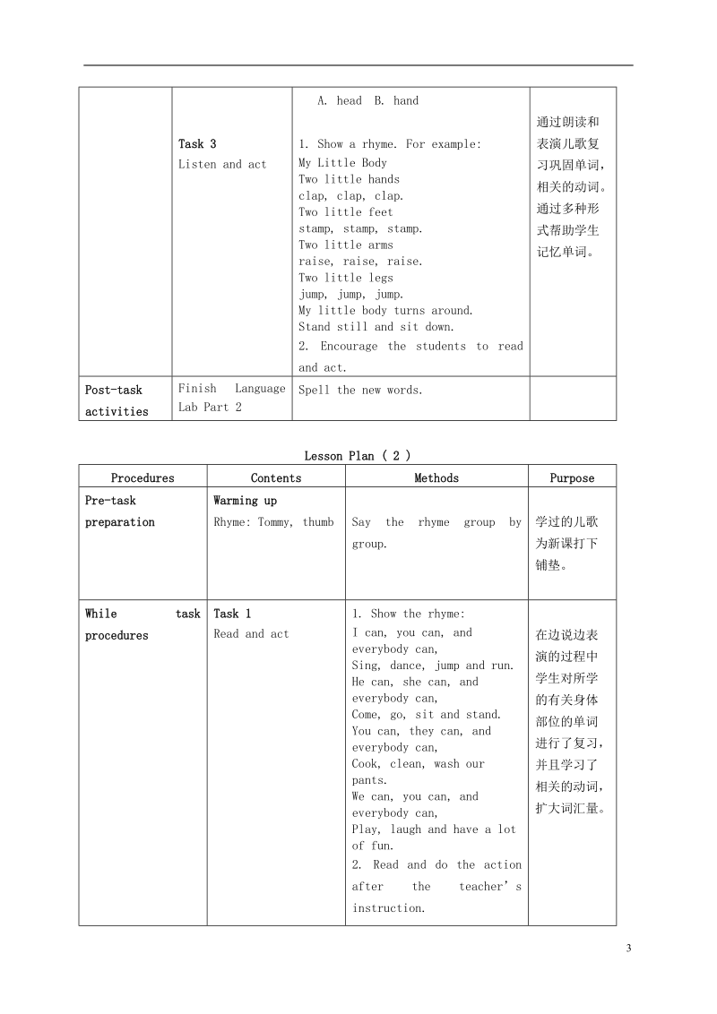 三年级英语上册 Unit 5 Period 1-2教案 上海新世纪版.doc_第3页