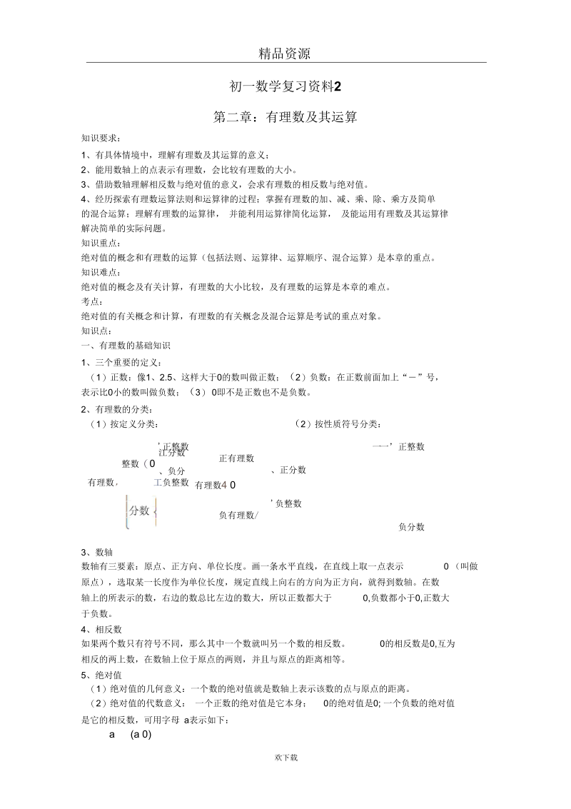 初一数学复习资料2.docx_第1页