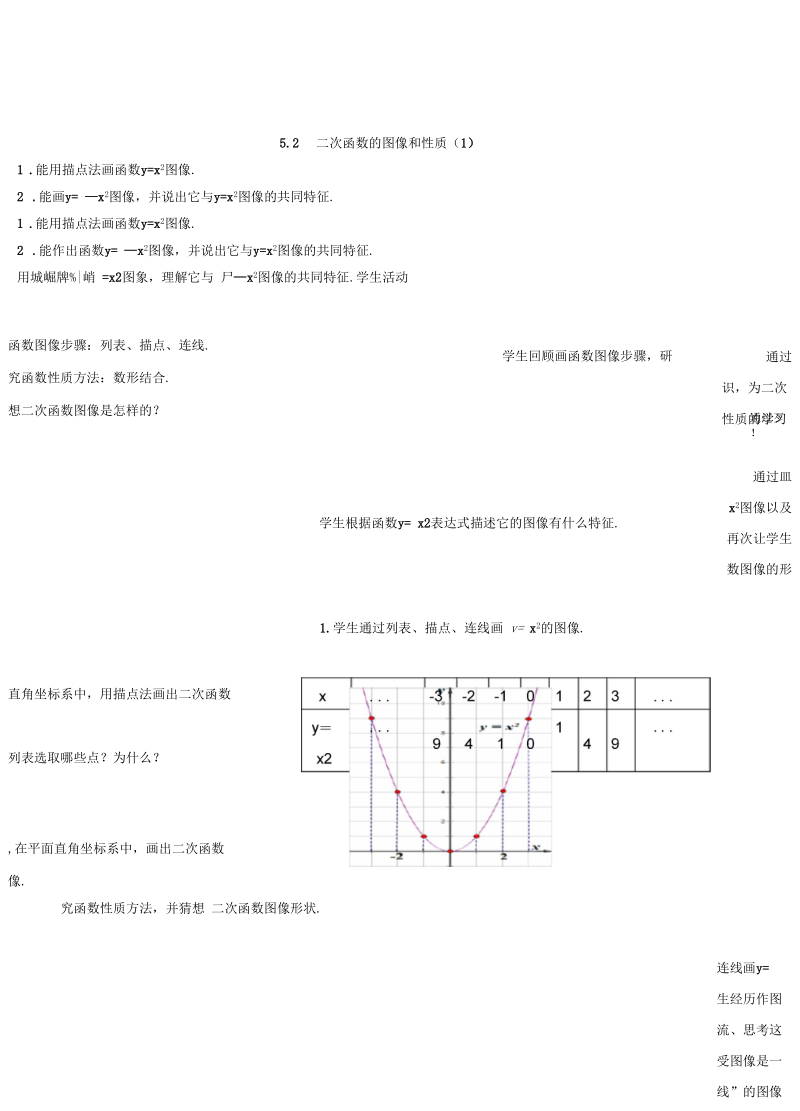 新苏科版九年级数学下册《5章二次函数5.2二次函数的图像和性质列表法画二次函数的图像》教案_22.docx_第1页