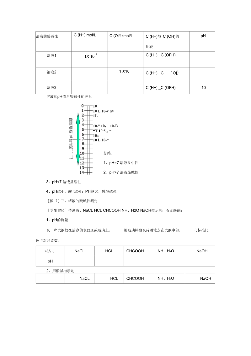 新沪教版九年级化学下册《七章应用广泛的酸、碱、盐第1节溶液的酸碱性》教案_3.docx_第3页