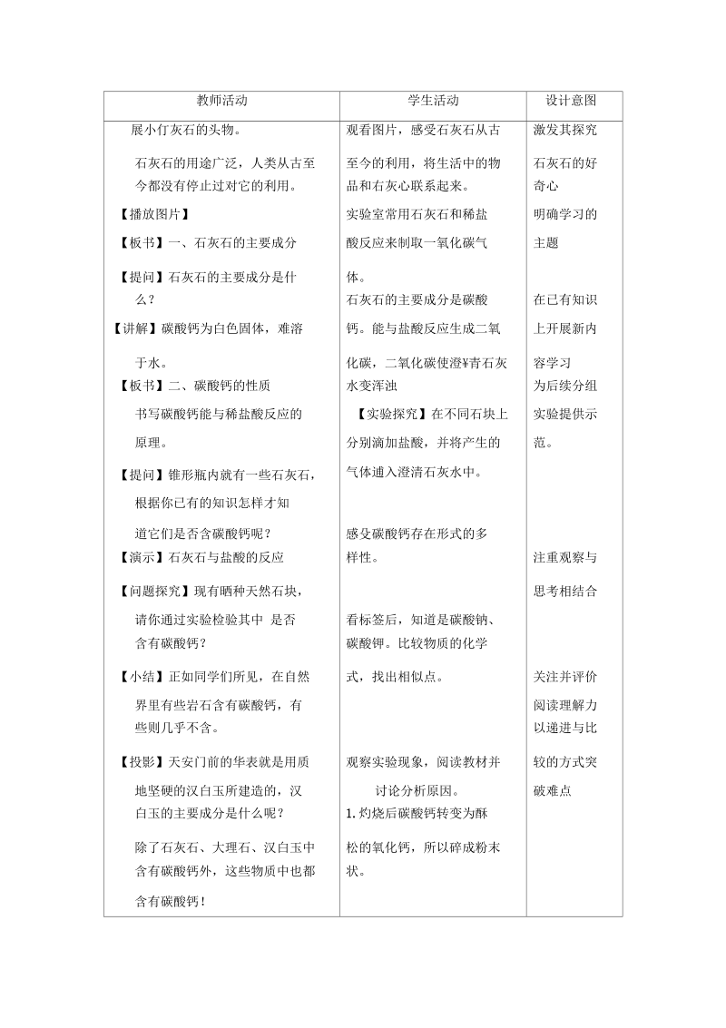 化学九年级沪教版第五章第四节石灰石的利用n教案.docx_第2页