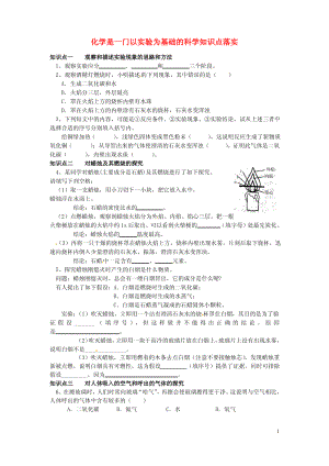 九年级化学上册 1.2 化学是一门以实验为基础的科学知识点.pdf