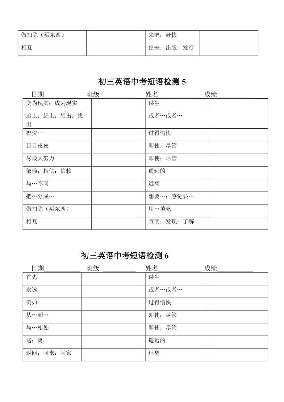 （推荐）初三英语中考短语检测1-21(中-英).doc_第3页