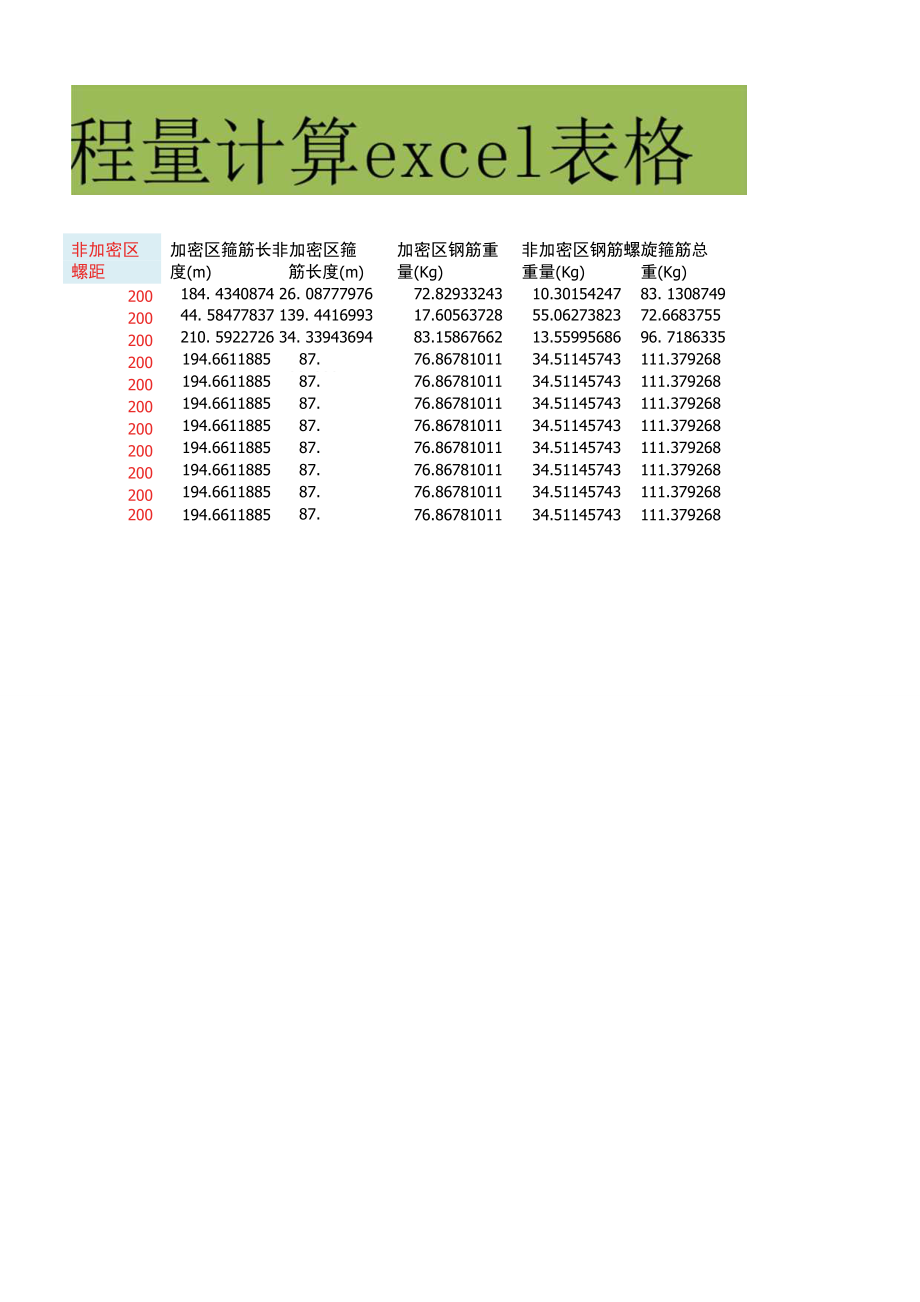 旋挖、灌注、钻孔桩工程量计算excel表格计算模板.doc_第3页