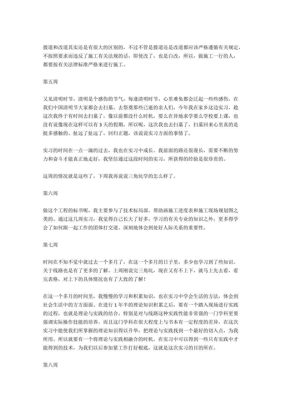 工程造价专业大学生实习周记.docx_第2页