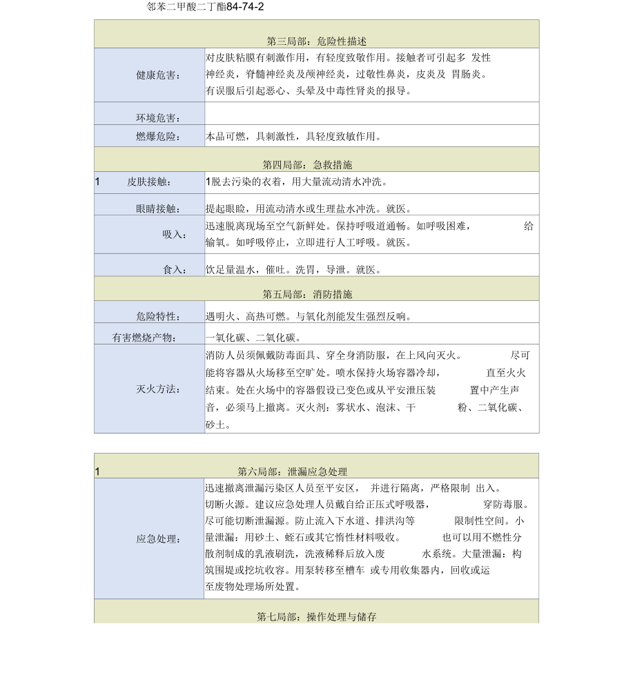 邻苯二甲酸二丁酯安全技术说明书.docx_第2页