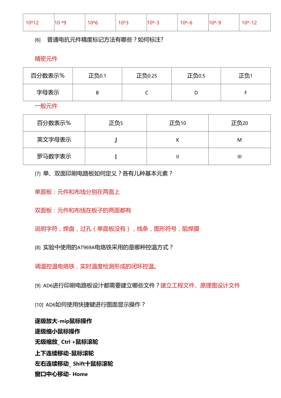 2017-2018学年电子工程设计1笔试复习提纲学生用.doc_第2页